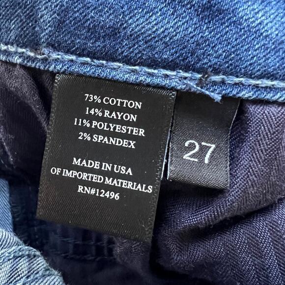 Parker Smith Boss Lady Raw Edge Straight Ankle Jeans Size 27 - Picture 7 of 8